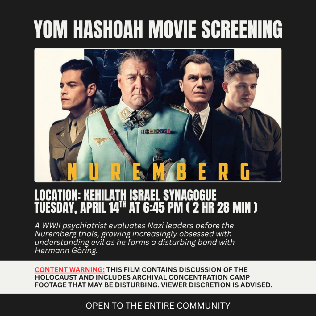 Yom HaShoah Movie Screening